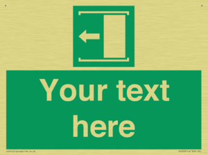 Custom Slide to Open Sign